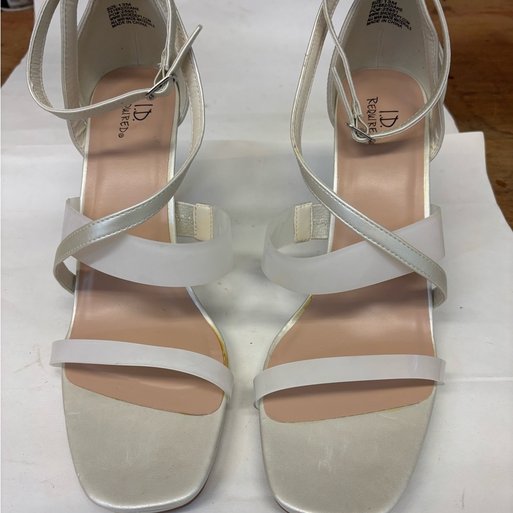 ID Required Pearl White New Strappy High Heels!